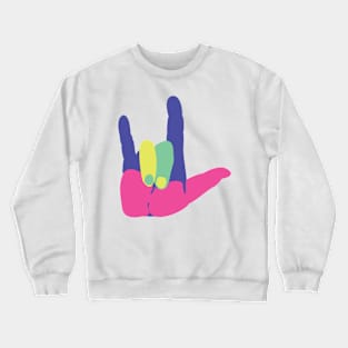 ASL ILY bright Crewneck Sweatshirt